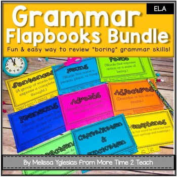 Preview of Parts of Speech | Grammar Bundle | 10 Flap books & Assessments