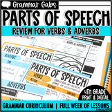 Verbs & Adverbs Anchor charts, Worksheets, & Activities - 