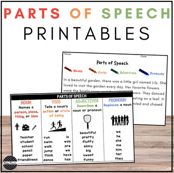 Preview of Parts of Speech  | Grammar |  Nouns Verbs Adjectives Pronouns