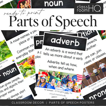 Preview of Parts of Speech Grammar Posters