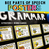 Parts of Speech Grammar Posters Bee Anchor Charts Bulletin