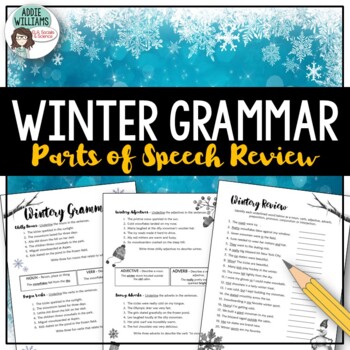 Preview of Parts of Speech / Grammar Review - Winter Theme