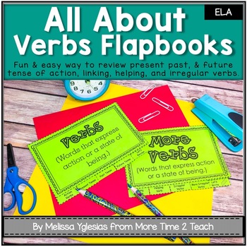 Preview of Parts of Speech | Grammar | Verbs | Flap book & Assessment