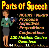 Parts of Speech High School English Grammar Worksheets. 9t