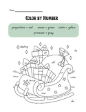 Parts of Speech Holiday Color by Number