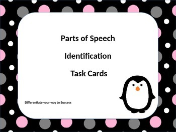 Preview of Parts of Speech Task cards