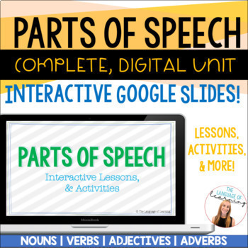 Preview of Parts of Speech Interactive Unit | Digital Lesson + Practice Activities 