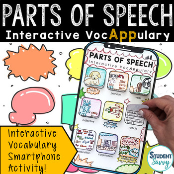 Preview of Parts of Speech Interactive VocAPPulary™ - Grammar Vocabulary Activity