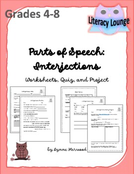 part of speech quiz teaching resources teachers pay teachers