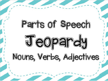 Preview of Parts of Speech Jeopardy