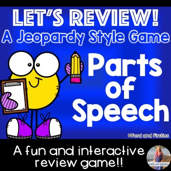 Preview of Parts of Speech Jeopardy Style Review Game!