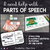 Parts of Speech : KeyRing - Activities - Clip Cards - Myst