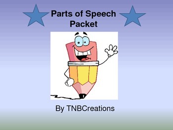 Preview of Parts of Speech Worksheets