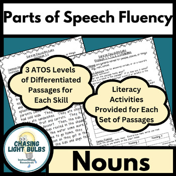 Preview of Parts of Speech Leveled Fluency Passages - Pack #1 - Nouns