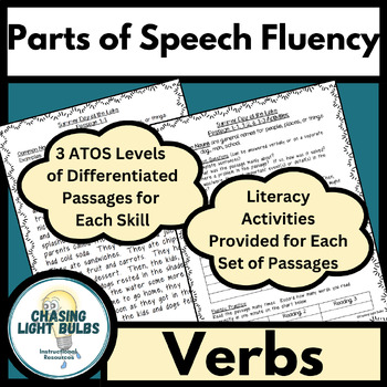 Preview of Parts of Speech Leveled Fluency Passages - Pack #2 - Verbs