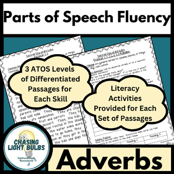 Preview of Parts of Speech Leveled Fluency Passages - Pack #8 - Adverbs
