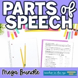 Parts of Speech Units Mega Bundle Worksheets Review Assess