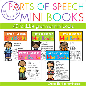 Preview of Parts of Speech Mini Books Bundle