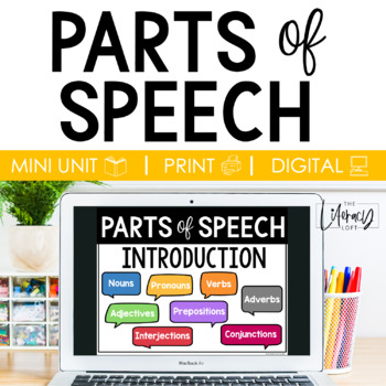 Preview of Parts of Speech Mini Unit