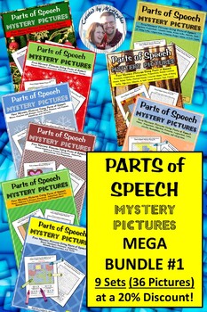 Preview of Parts of Speech Mystery Picture MEGA BUNDLE #1 | Grammar Mystery Pictures Bundle
