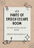 Parts of Speech NO PREP Digital Escape Room