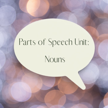Preview of Parts of Speech: Nouns Two Day Lesson