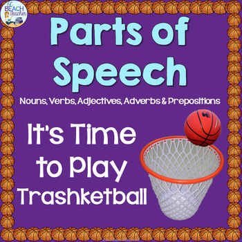 Preview of Parts of Speech (Nouns, Verbs, Adjectives, Adverbs & Prepositions) Review Game