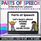 Parts of Speech Nouns, Verbs and Adjectives Google Slides