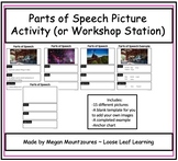 Parts of Speech Picture Activity (or Workshop Station)