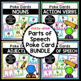 Parts of Speech Poke Card BUNDLE | Nouns - Verbs - Adjectives