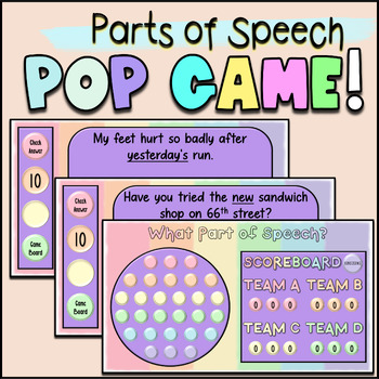 Preview of Parts of Speech Review Game for Middle & High School ELA, ESL Students