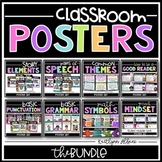 Classroom Poster Bundle - Parts of Speech, Story Elements,
