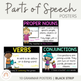 Parts of Speech Posters | Black Strip