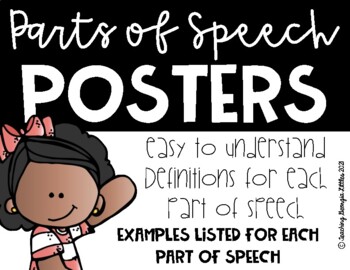 Preview of Parts of Speech Posters/ Anchor Charts (Distant Learning)