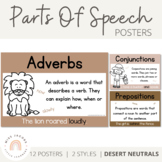 Parts of Speech Posters | BOHO VIBES | Desert Neutral Deco