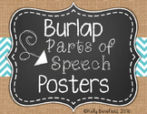 Parts of Speech Posters: Burlap Classroom Decor