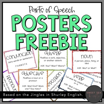 shurley english 8 parts of speech jingle