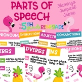 Parts of Speech Anchor Chart Posters ~Flamingo Pineapple T