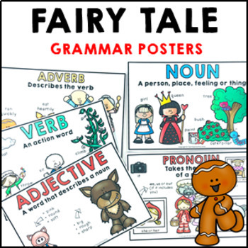Preview of Parts of Speech Posters Grammar Posters Fairy Tales