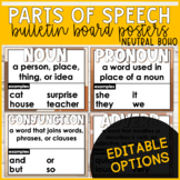 Parts of Speech Posters - Neutral Boho