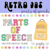 Parts of Speech Posters | SLP Decor Retro 90s