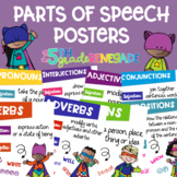 Parts of Speech Posters Superhero Kids Melonheadz Theme
