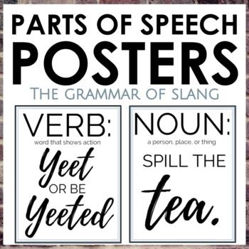 Preview of Parts of Speech Posters: The Grammar and Origins of Slang