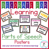 Parts of Speech Posters with Matching Word Cards