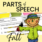 Parts of Speech Practice Activity or Center for Halloween,