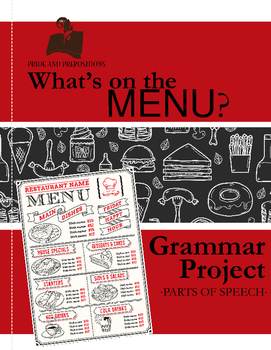 Preview of Parts of Speech Practice: Create a Menu (Middle School Grammar)