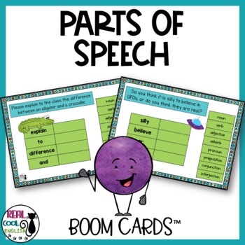 Preview of Parts of Speech Practice | Digital Boom Cards