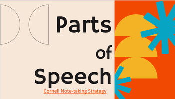 Preview of Parts of Speech Presentation with Activities