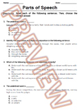Parts of Speech Worksheets & Review (12 Tests, 240 Questio