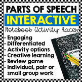 Parts of Speech Races: Interactive Notebook Writing Activi